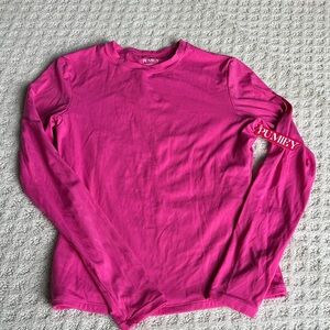 Pumiey Pink Long Sleeve Stretch Shirt